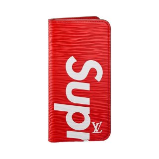 Louis Vuitton X Supreme Iphone7 Folio Plus Case- Red